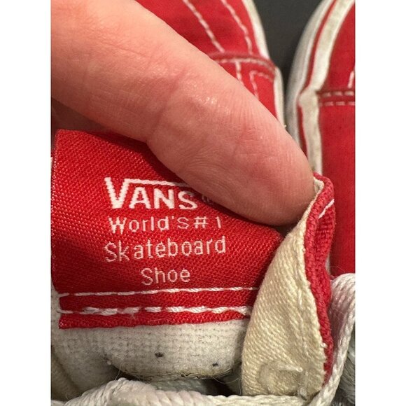 Vans Off The Wall Unisex Hi Top Red/White Skateboarding Racing Sneaker 7M 8.5W - Picture 11 of 14